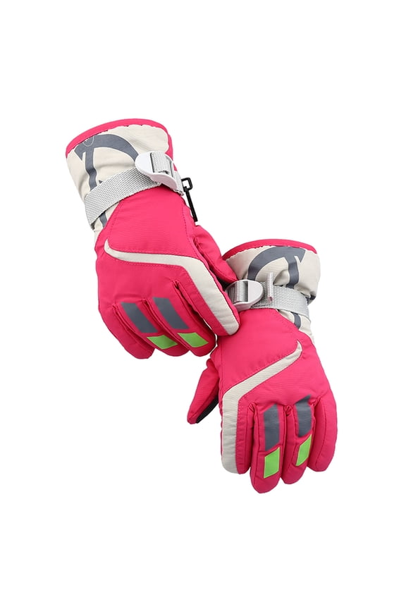 Kids Winter Gloves Waterproof Snow Ski Gloves Warm Unisex Gloves Mittens Windproof for Cold Weather Girls Boys Children 6-11 Years Old