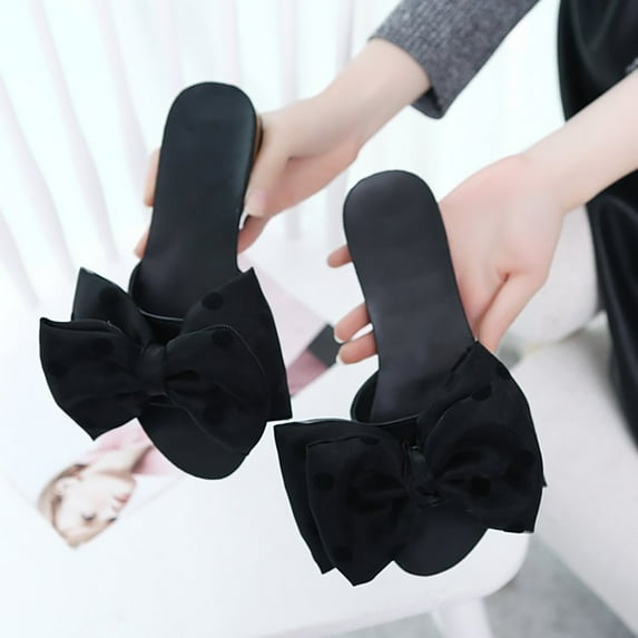 Fridja Ladies Sandals And Slippers Bowknot Women Sandals Comfortable Beach Shoes