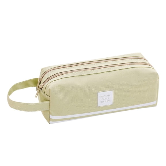 Fridja Large Capacity Creative Handle Double Pencil Case Simp Stationery Bag