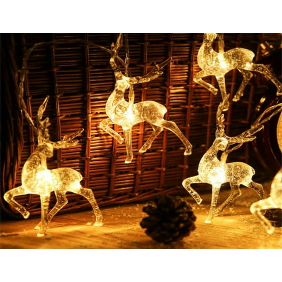 Fridja Lighted Deer Family - Outdoor Christmas Light, Winter Decoration for Front Yards, 1.5M/59inch, 10 LED, Waterproof Cascading Lights for Holiday Party Wedding Christmas Tree Decoration