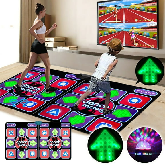Fridja Luminous Dancing Mat Computer TV Dual-use Running Game Somatosensory Double Wireless