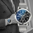 thumbnail image 1 of Fridja Men Watches Clocks Watches Stainless Steel Casual Dresses Wrist Crystals, 1 of 5