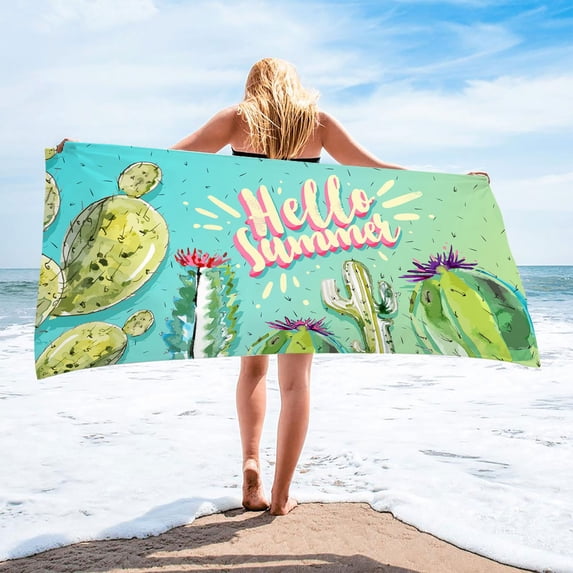 Fridja Microfiber Beach Towel Super Lightweight Colorful Bath Towel Sandproof Beach Blanket Multi-Purpose Towel For Travel Swimming Pool 30x60 Inch Clearance
