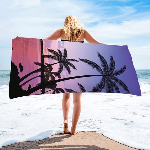 Fridja Microfiber Beach Towel Super Lightweight Colorful Bath Towel Sandproof Beach Blanket Multi-Purpose Towel For Travel Swimming Pool 30x60 Inch Clearance