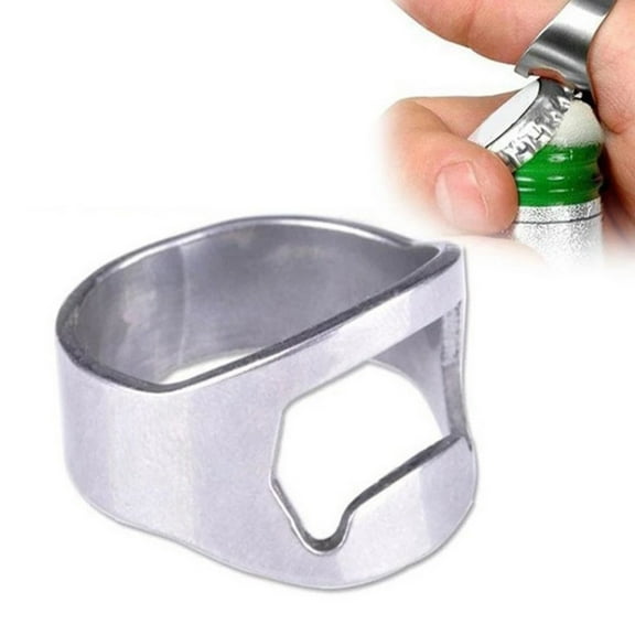 Fridja Multi Coloured Stainless Steel Finger Ring Beer Bottle Drink Opener Tool Novelty