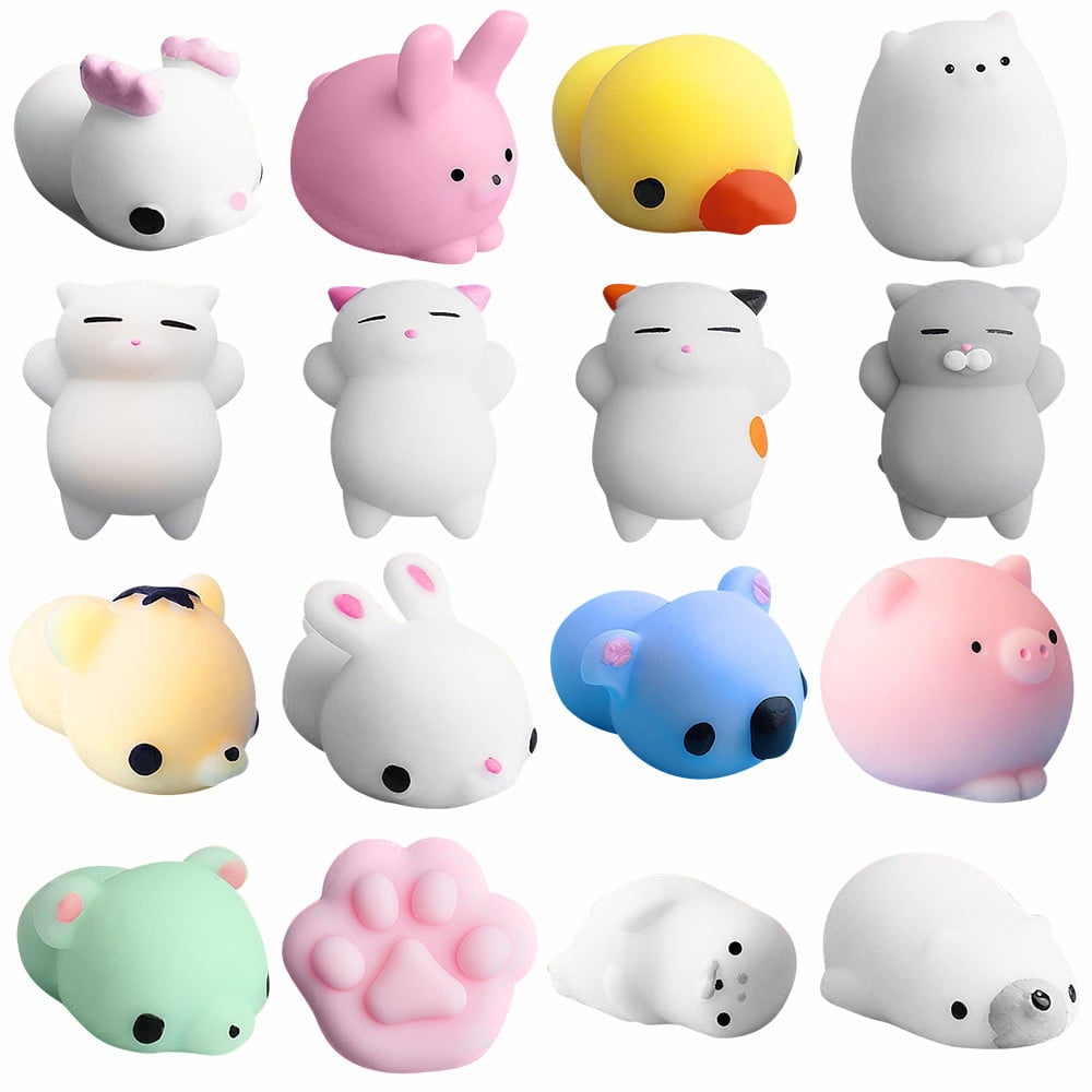 Fridja 16-Count Multi-color Mochi Squishy Animals: Stress Fridja 16-Count Multi-color Mochi Squishy Animals: Stress