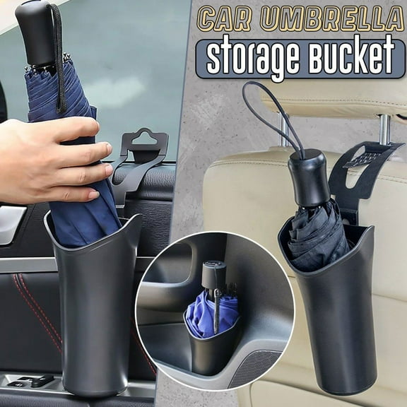 Fridja Multifunctional Hanging Umbrella Stand Waterproof Car Umbrella Storage Bucket
