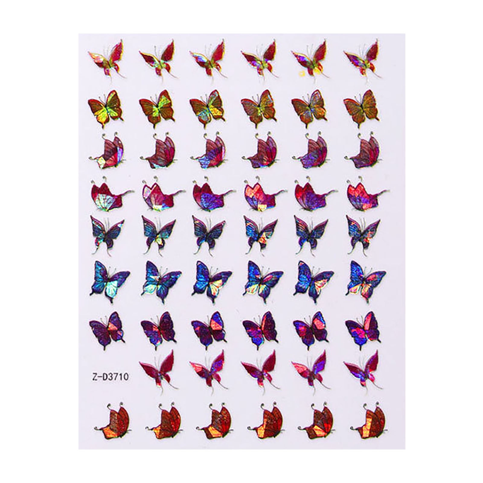Fridja Nail Art Butterfly Sticker 3D Sticker Waterproof Cute Butterfly Nail Sticker