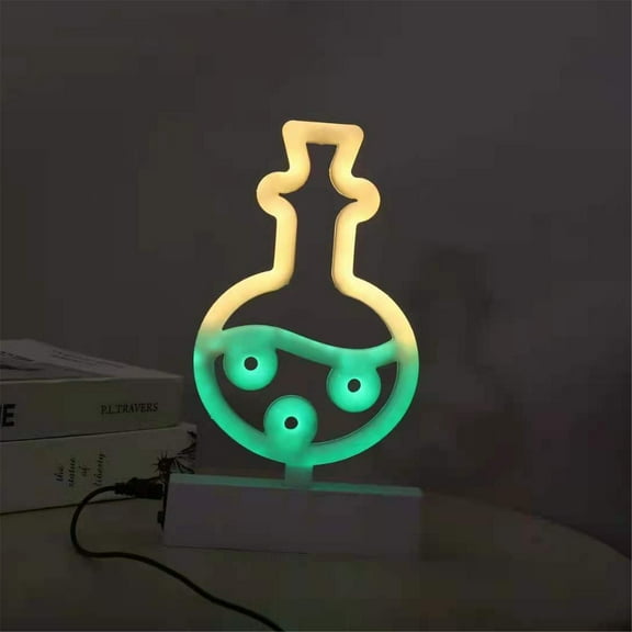 Fridja Neon LED Bat Lights Signs Night Lights Desk Table Lamp Halloween Wall Decor Halloween Decorations