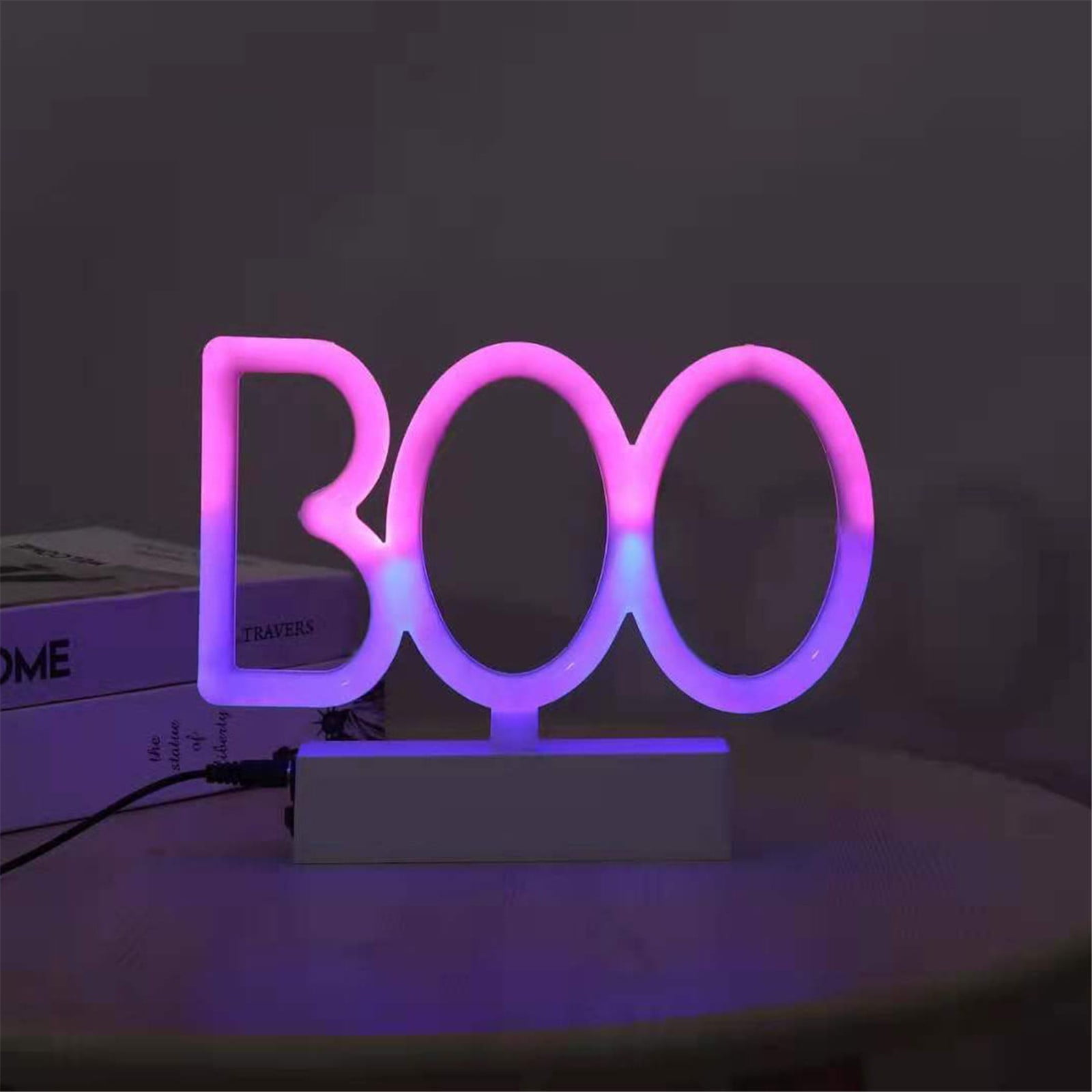 Fridja Neon LED Bat Lights Signs Night Lights Desk Table Lamp Halloween