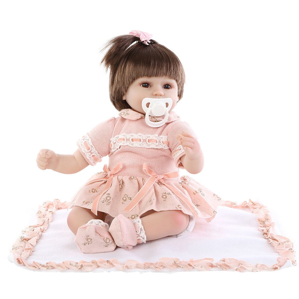 ifanze 22 Reborn Baby Dolls , Newborn Baby Realistic Doll Handmade Lovely  Lifelike Vinyl Baby Doll, Kids Toy Birthday Christmas Gift for Girls ,Pink  