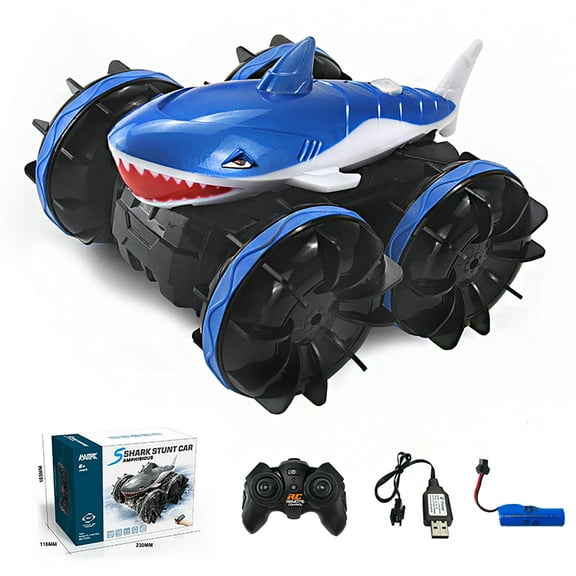 Fridja Shark Head Model Racing Car1:24 Scale All Terrain Remote Control Car2.4 GHzoff-road High-speed Remote Control Water And Land Racing Car WithChristmas Gifts