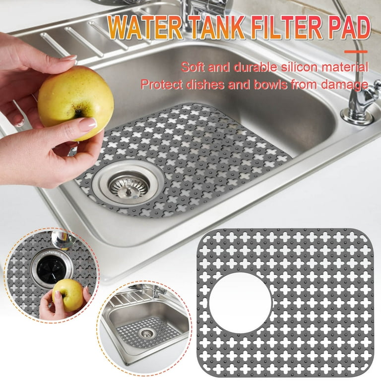 Silicone Kitchen Sink Protector Mat Folding Heat Resistant Drain