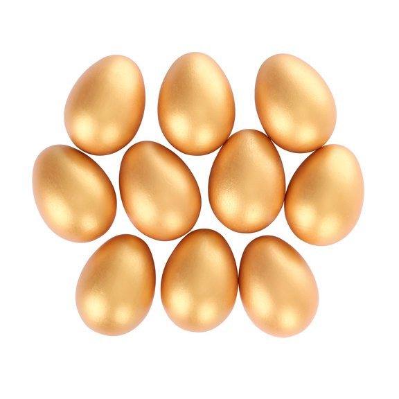 Fridja Simulation Easter Eggs Wooden Fake Eggs 2.3 inch Solid Eggs 10pc