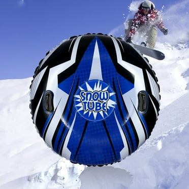 Fridja Snow Tube 40" Inflatable Sleds for Kids and Adults Snowboard with Thicker Heavy Duty Snow Tube Portable Toboggan for Sledding Skiing Winter Outdoor Fun Snow Toy