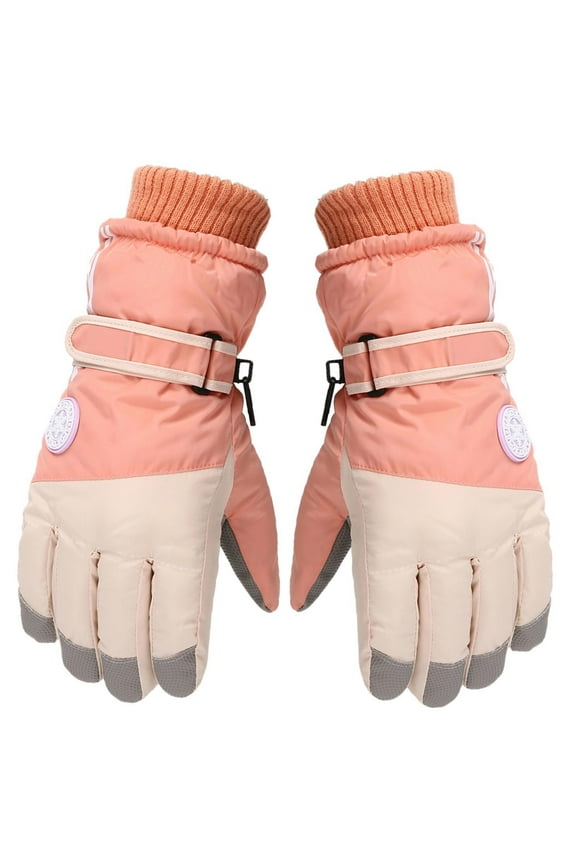 Teenager Winter Gloves Thickened Snow Ski Gloves Warm Unisex Gloves Mittens Windproof for Cold Weather Girls Boys Children 10-15 Years Old