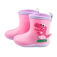 thumbnail image 1 of Fridja Toddler Infant Rain Boots Kids Baby Boy Girls Cute Cartoon Dinosaur Shoes, 1 of 3