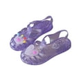 thumbnail image 1 of Fridja Toddler Sandles Girls Jelly Sandals Rubber Sole Closed Toe Princess Flat Cute Summer Shoes, Purple, 2-9 Years Old, 1 of 8