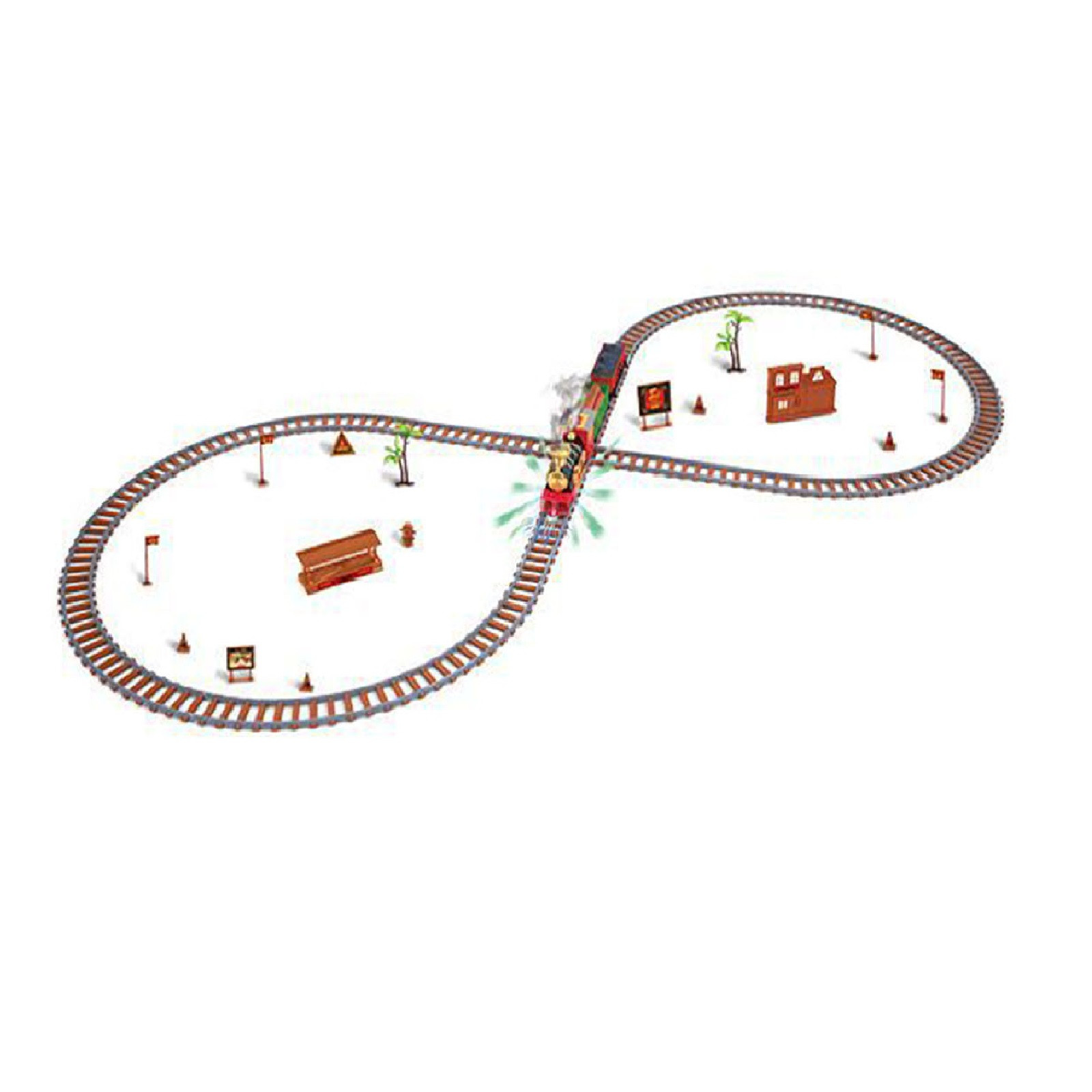 Fridja Toy Train Set Christmas Train Set Railway Tracks Battery Operated  Toys S Train Gift For Kid 