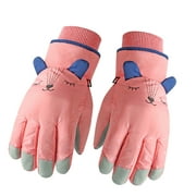 Fridja Winter Gloves for Kids Boys Girls Snow Windproof Mittens Outdoor Sports Skiing 6-12 Years Old