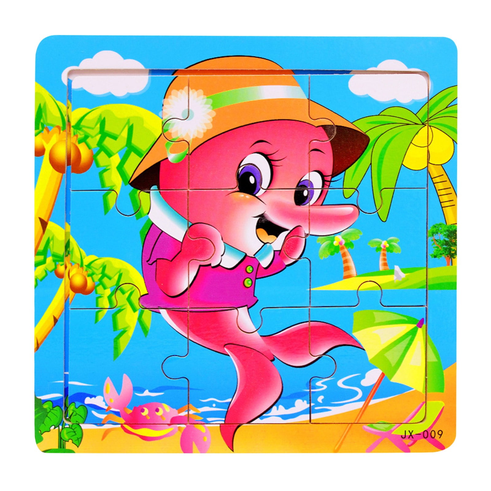 Fridja Wooden Jigsaw Puzzles for Ages 25 Toddler Puzzles 9 Pieces