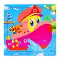 thumbnail image 1 of Fridja Wooden Jigsaw Puzzles for Ages 2-5 Toddler Puzzles 9 Pieces Preschool Educational Learning Toys Vehicle Puzzles for 2 3 4 Years Old Boys and Girls, 1 of 4