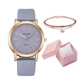 thumbnail image 1 of Fridja Wrist Watches for Women Waterproof Rose Cortical Steel Strip Style Women's Watch Luxury Leather Band Analog Quartz Wrist Watch Ladies Bracelet Gift Box Packaging, 1 of 4