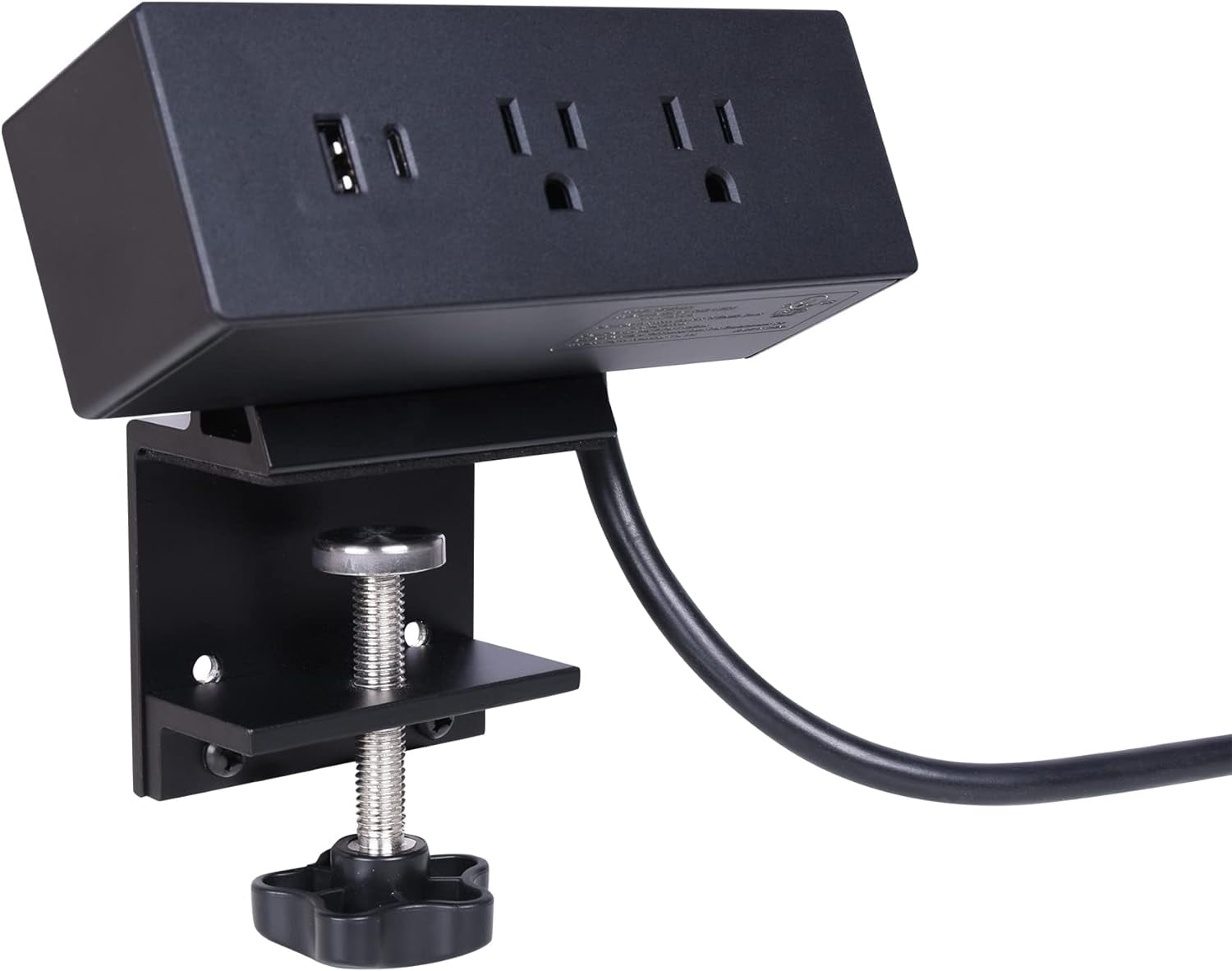 Frie Desk Clamp Power Strip Desktop Edge Mount Outlets with TypeA and TypeC USB Charging Ports