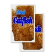 thumbnail image 1 of Fried Catfish (2-PACK) 24" x 36" Vinyl Decals | Sign Insert Peel & Stick Decals Stickers Window Signs, 1 of 2
