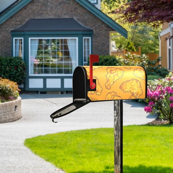 Fried Chicken Mailbox Cover Magnetic Standard Size Post Box Cover Wraps Home Garden Decor 18" X 21"