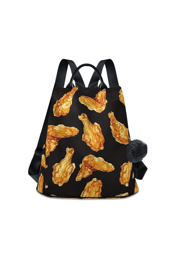 Fried Chicken Wings Travel Laptops Backpack for Women Anti-theft Casual Work Bag Daypack Lightweight Laptop Bag