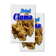 thumbnail image 1 of Fried Clams (2-PACK) 24" x 36" Vinyl Decals | Sign Insert Peel & Stick Decals Stickers Window Signs, 1 of 2