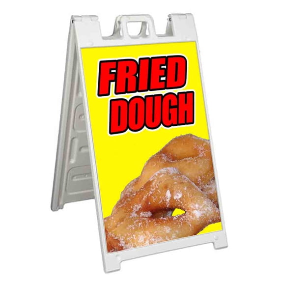Fried Dough (24" X 36") Standard A-Frame Signicade, Includes Decal Applied To Stand