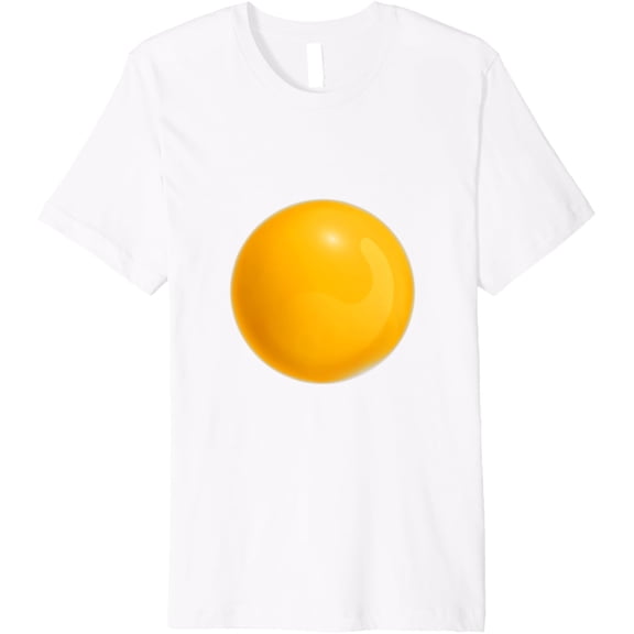 Fried Egg Costume Sunnyside Up Yolk Brunch Breakfast Lover Premium T-ShirtMen and women, White T-shirt, size: Extra large