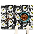 thumbnail image 1 of Fried Egg Design Dog Feeding Mat - Non-Slip Absorbent Pet Food Mat with 4-Layer Protection for Messy Eaters, 18x12 in, 1 of 5