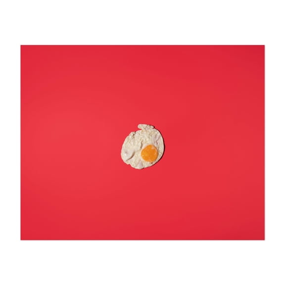 Fried Egg  - Photography Breakfast Minimalist Pop Art Modern Art Kitchen Decor Humor Abstract Unframed Wall Art Print 11 x 14 inches