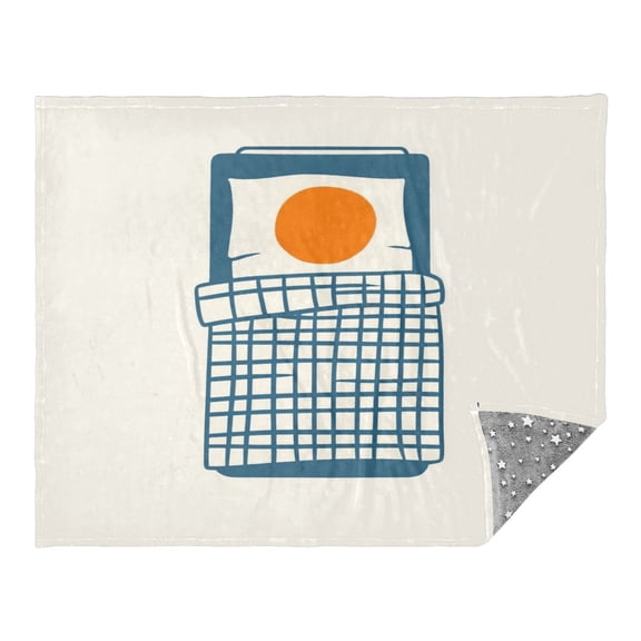 Fried Eggs Camping Blankets Bed Throws and Cozy Travel Blanket Fluorescence 70x55in Double Sided