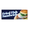 thumbnail image 1 of Fried Fish Sandwich 12" x 4.5" Decal | Advertise Your Business | All Weather Can Apply To Any Surface | Fried Grilled Blackened | Made in The USA, 1 of 3