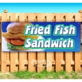 thumbnail image 1 of Fried Fish Sandwich 13 oz Vinyl Banner With Metal Grommets, 1 of 4