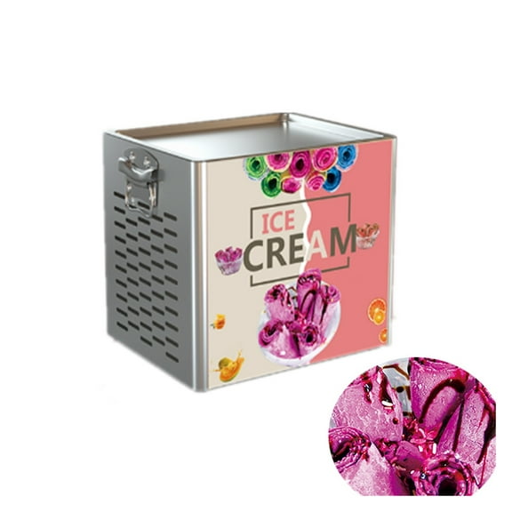 Fried Ice Cream Roll Machine Small Thai Fry Pan Ice Cream Rolled Fried Yogurt Ice Cream Roll Machine Maker