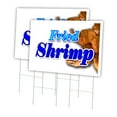 thumbnail image 1 of Fried Shrimp 2 Pack Of 24" x 36" Yard Sign & Stake | Advertise Your Business | Stake Included Image On Front Only | Made in The USA, 1 of 3