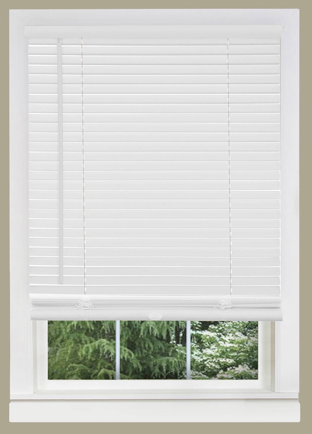 Friedland Brothers 24-inch Cordless Vinyl Blinds, White, 24 x 64 inches
