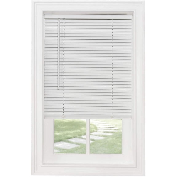 Friedland Brothers Vinyl Cord Venetian Window Blinds, White, 31 x 72