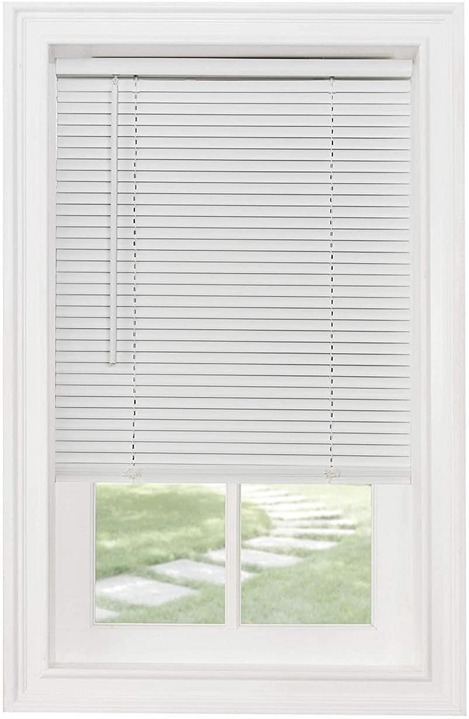 Friedland Brothers 1 in Vinyl  Cordless Mini Blinds, White, 31 x 72