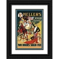 thumbnail image 1 of Friedlander, Adolph 17x24 Black Ornate Wood Framed with Double Matting Museum Art Print Titled - Magicians: Hellers Wonder Coterie, 1 of 4