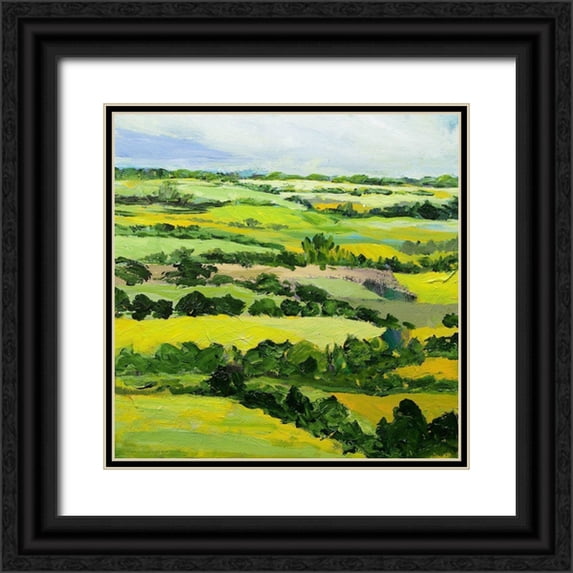 Friedlander, Allan 26x26 Black Ornate Wood Framed with Double Matting Museum Art Print Titled - Brightwalton Green