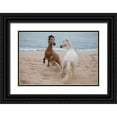 thumbnail image 1 of Friedman, Susan 18x13 Black Ornate Wood Framed with Double Matting Museum Art Print Titled - Playtime at the Beach, 1 of 4