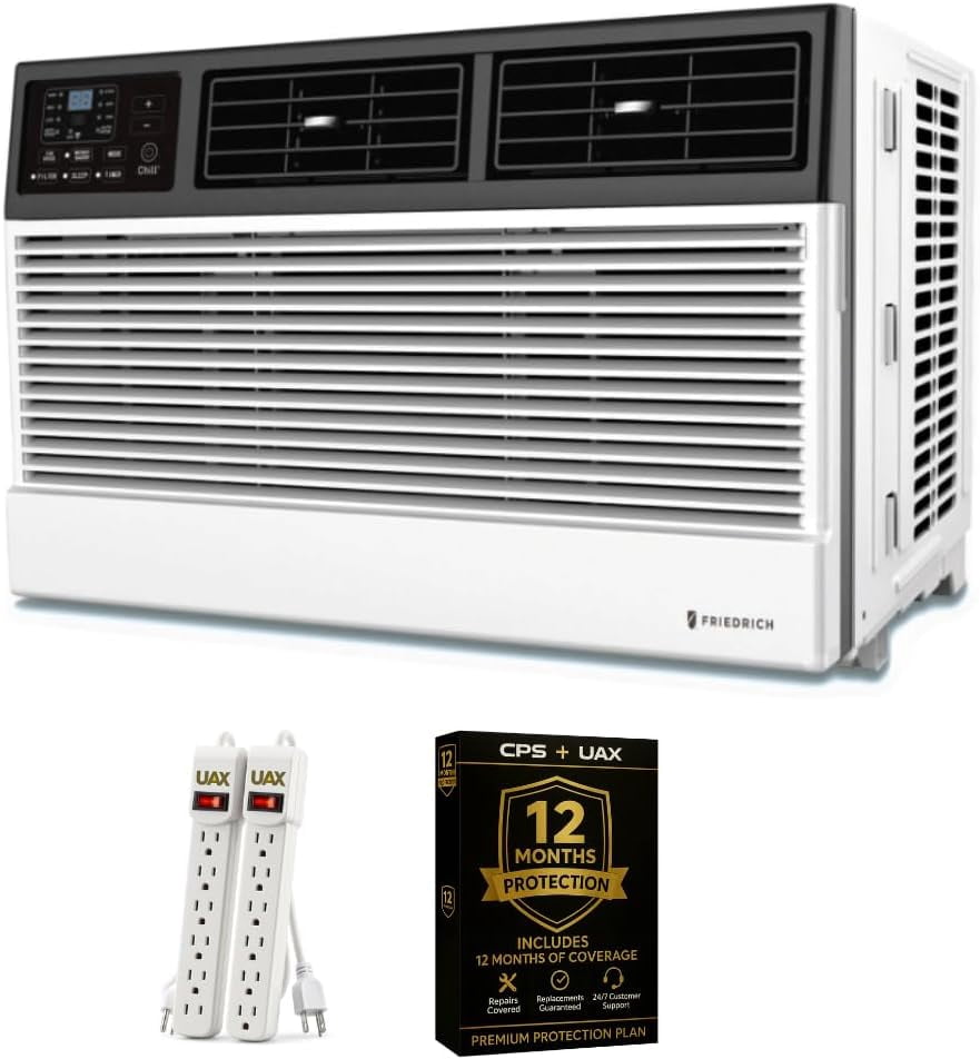 Friedrich 6,000 BTU Window Air Conditioner with Remote, Cools Rooms up ...