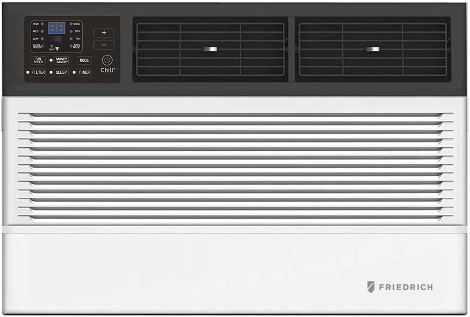 White Wi-Fi Controlled Window Air Conditioner with Remote and Sleep Mode