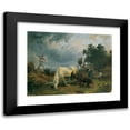 thumbnail image 1 of Friedrich August Matthias Gauermann 24x19 Black Modern Framed Museum Art Print Titled - A Mold on the Heath (1830), 1 of 5